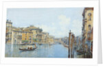The Grand Canal with a View of Palace Papadopoli before the Rialto Bridge by Gino de Colle