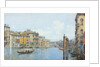 The Grand Canal with a View of Palace Papadopoli before the Rialto Bridge by Gino de Colle