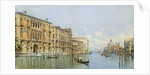 A View of the Grand Canal with Palazzo Cavalli-Franchetti and Santa Maria della Salute by Gino de Colle