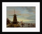 Skaters on a Frozen Waterway by Nicholas Jan Roosenboom