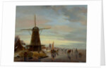 Skaters on a Frozen Waterway by Nicholas Jan Roosenboom
