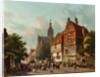 A Dutch Market in the Summertime, 19th century by Adrianus Eversen
