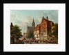 A Dutch Market in the Summertime, 19th century by Adrianus Eversen