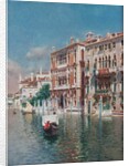 A Gondola in Front of the Palazzo Cavalli-Franchetti and Palazzi Barboro, Venice by Rubens Santoro