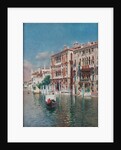 A Gondola in Front of the Palazzo Cavalli-Franchetti and Palazzi Barboro, Venice by Rubens Santoro