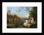 Nymphs Dancing and Making Music by a Pool on a Wooded Hilltop with the Apulian Shepherd by Daniel Vertangen