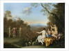 Nymphs Dancing and Making Music by a Pool on a Wooded Hilltop with the Apulian Shepherd by Daniel Vertangen