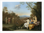 Nymphs Dancing and Making Music by a Pool on a Wooded Hilltop with the Apulian Shepherd by Daniel Vertangen