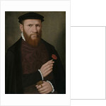 Portrait of a Man with his Right Hand Holding a Red Carnation and in his Left a Glove, 1540-51 by Master of the 1540s