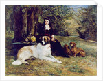 Girl With Dog, 1884 by Heywood Hardy