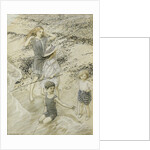 Four Children at the Seashore, 1910 by Arthur Rackham
