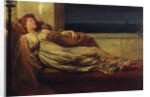 Classical Lady Reclining on a Chaise Longue by Frank Hobden