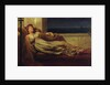 Classical Lady Reclining on a Chaise Longue by Frank Hobden