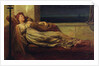 Classical Lady Reclining on a Chaise Longue by Frank Hobden