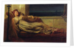 Classical Lady Reclining on a Chaise Longue by Frank Hobden