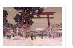 View of a Shinto Shrine, c.1889 by Alfred East