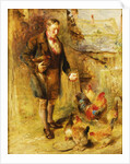 Self Portrait, aged 38, with Chickens, 1858 by William Huggins