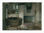 Cottage Interior with Robin, 1930 by Violet Linton