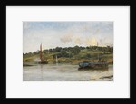 Barges on the Medway, 1977 by William Lionel Wyllie