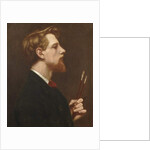 Self Portrait with Two Square Brushes, c.1880 by Thomas Cooper Gotch