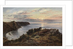 Across Shipload Bay to Lundy Island, North Devon, 1859 by Henry Moore