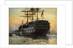 HMS Warspite by William Lionel Wyllie