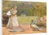 Lady and a Peacock by George John Pinwell
