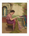 A Stitch is Free, or A Stitch in Time, 1917 by John William Godward
