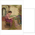 A Stitch is Free, or A Stitch in Time, 1917 by John William Godward