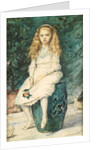 Portrait of Nina Lehmann, aged nine, after Millais by Wilhelm Auguste Rudolf Lehmann