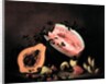 Still life of Papaya, Watermelon and Cashew by Agostino Jose da Mota