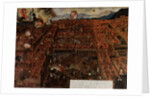 View of Cuzco at the time of the earthquake of 1650 by Peruvian School