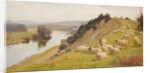 A Riverside Pasture with Sheep by William Sidney Cooper