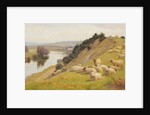 A Riverside Pasture with Sheep by William Sidney Cooper