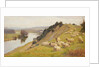 A Riverside Pasture with Sheep by William Sidney Cooper