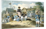 A group of Chinese on the bank of a river, watching the Earl Macartney's Embassy pass, 1793 by William Alexander