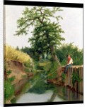 A Boy Fishing by Arthur Hughes