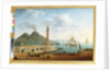 View of Vesuvius from the Harbour of Naples, 1791 by Pierre Joseph Petit