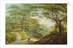 Auckland Castle, Co. Durham - View over the River Gaunless, with Bishop Cosin's Chapel by John Warwick Smith
