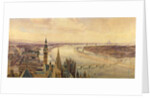 Architectural panorama of a proposed scheme for the South Bank of the Thames, c.1861 by Henry Newton