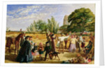 A Harvest scene in Norfolk: sketch for 'Hello Largesse', 1861 by William Maw Egley