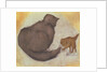Cat and Kitten by Edward Coley Burne-Jones
