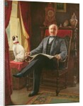 Portrait of M. le Comte de C. with his dog by Agapit Stevens