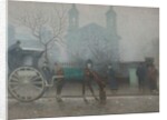 Hansom Cab at All Saints, 1910 by Adolphe Valette