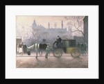 Old Cab at All Saints, Manchester, 1911 by Adolphe Valette