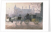 Old Cab at All Saints, Manchester, 1911 by Adolphe Valette