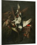 Still life with Dead Pigeon, Finches and Falcons' Hoods by William Gowe Ferguson