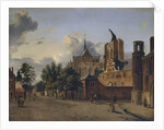 A street in Cologne with the unfinished cathedral in the centre, 1684 by Jan van der Heyden