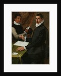 Portrait of an unknown man and his Servant, 1579 by Bartolommeo Passerotti