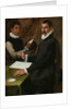 Portrait of an unknown man and his Servant, 1579 by Bartolommeo Passerotti
